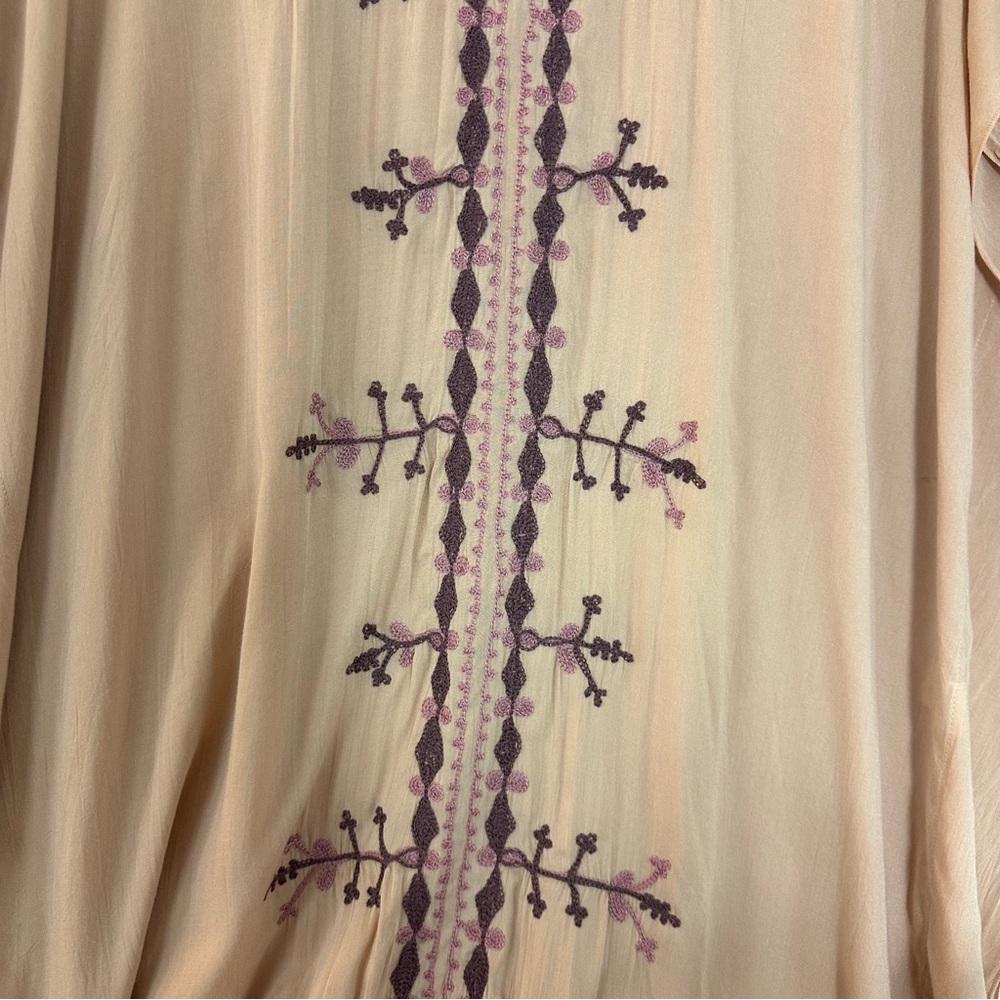 Bagus Kaftan Coverall Mauve Pink embroidery size OS Women - Picture 4 of 13